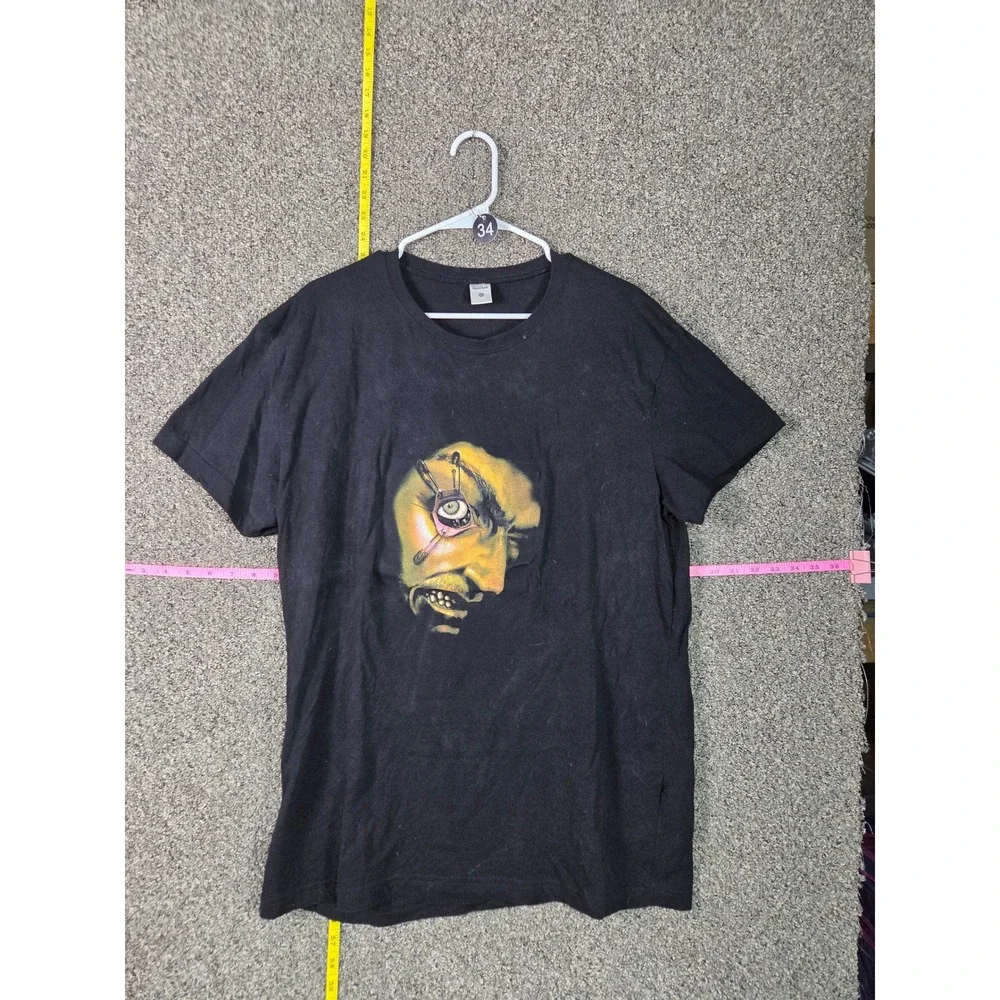 Digital Dudz Graphic Tee Mens XL Black Interactive Safety Pin Halloween Shirt